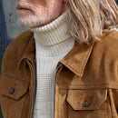 Men's leather jackets with shirt collar