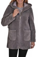 Hooded sheepskin coat SERGE PARIENTE - Image n°4