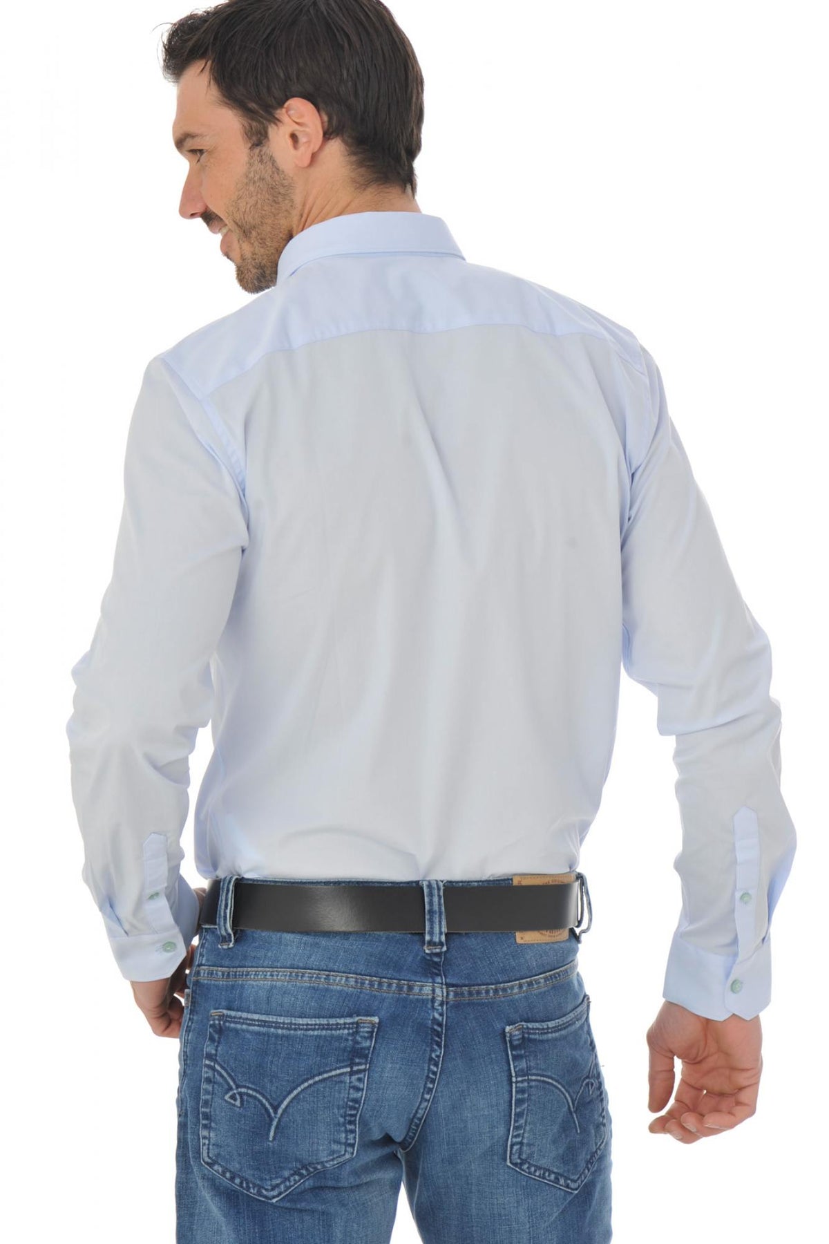 Elegant sky blue Chevignon shirt - Image n°4
