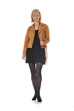 Women's Biker Jacket with belt - Image n°2