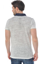 Polo shirt with blue rose print - Image n°3