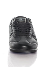 Black faux leather sneakers - Image n°5