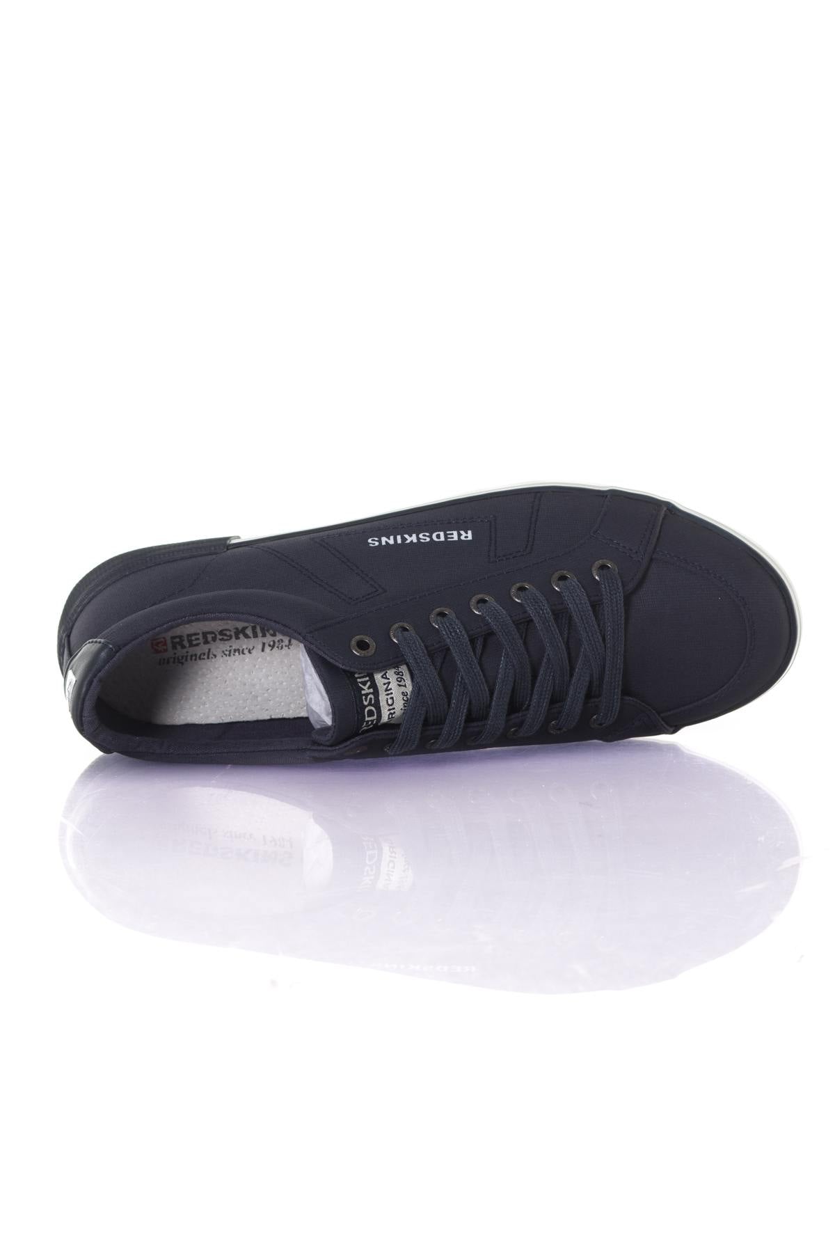 Low-top sneakers in navy canvas - Image n°3