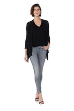 Elegant bi-material vest - Image n°2