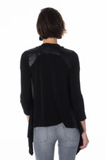 Elegant bi-material vest - Image n°3