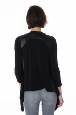 Elegant bi-material vest - Image n°3