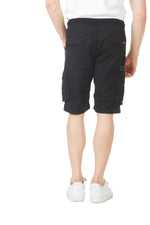 Navy blue shorts with patches - Image n°3