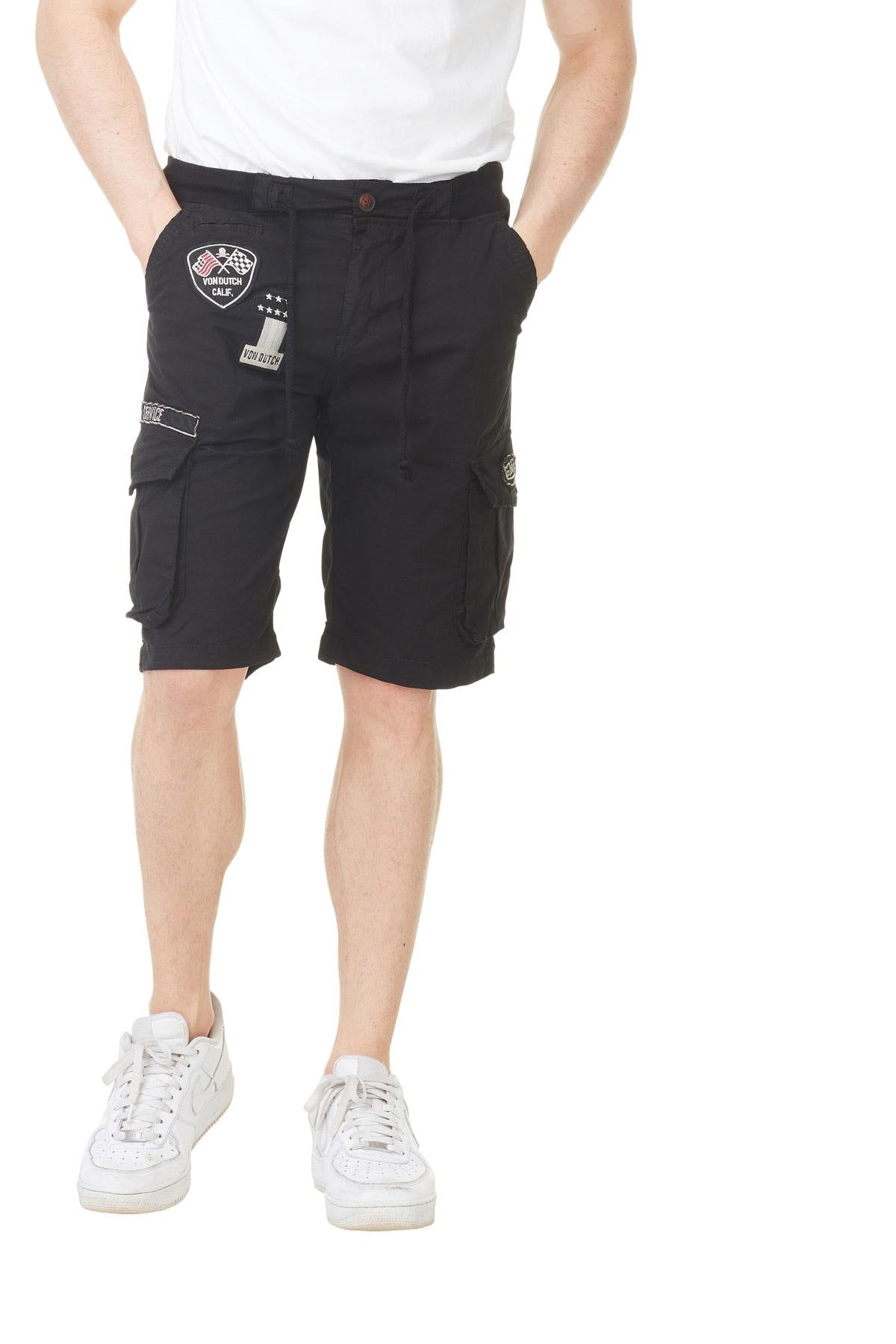 Navy blue shorts with patches - Image n°4