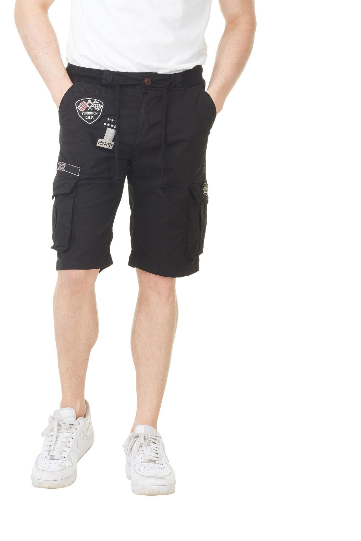 Navy blue shorts with patches - Image n°4