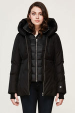 Women's black jacket with hood - Image n°5