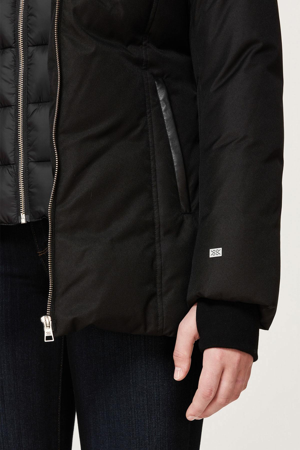 Women's black jacket with hood - Image n°7