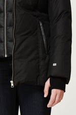Women's black jacket with hood - Image n°7