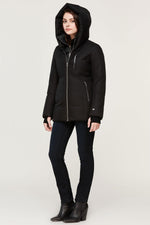 Women's black jacket with hood - Image n°3