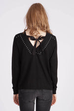 Black round neck sweater - Image n°2
