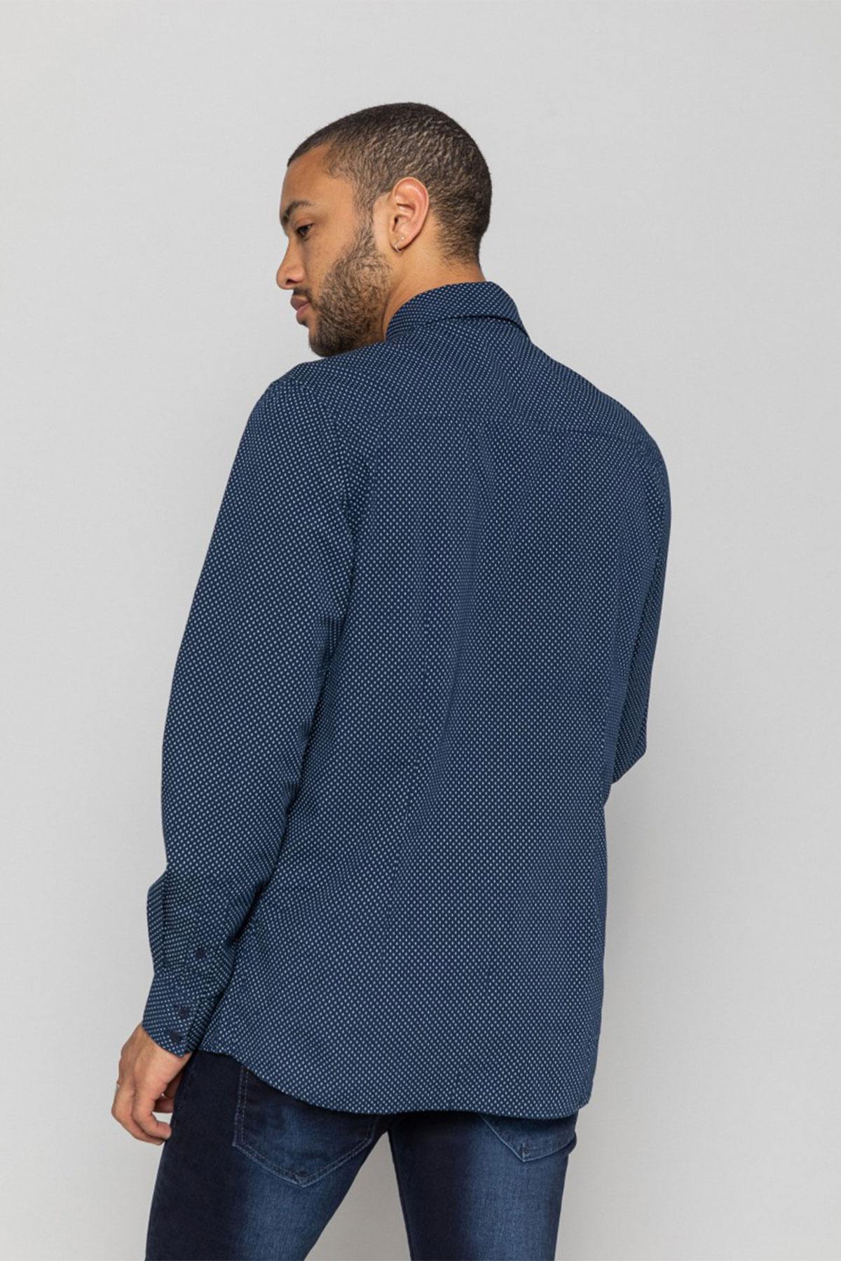 Men's dark blue shirt - Image n°4
