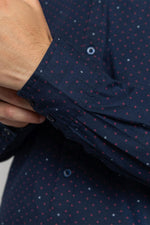 Men's navy blue shirt - Image n°2