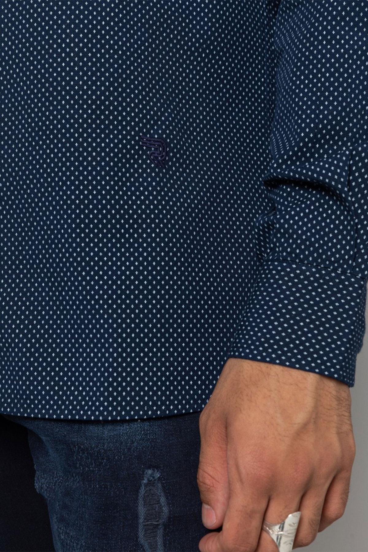 Men's dark blue shirt - Image n°3