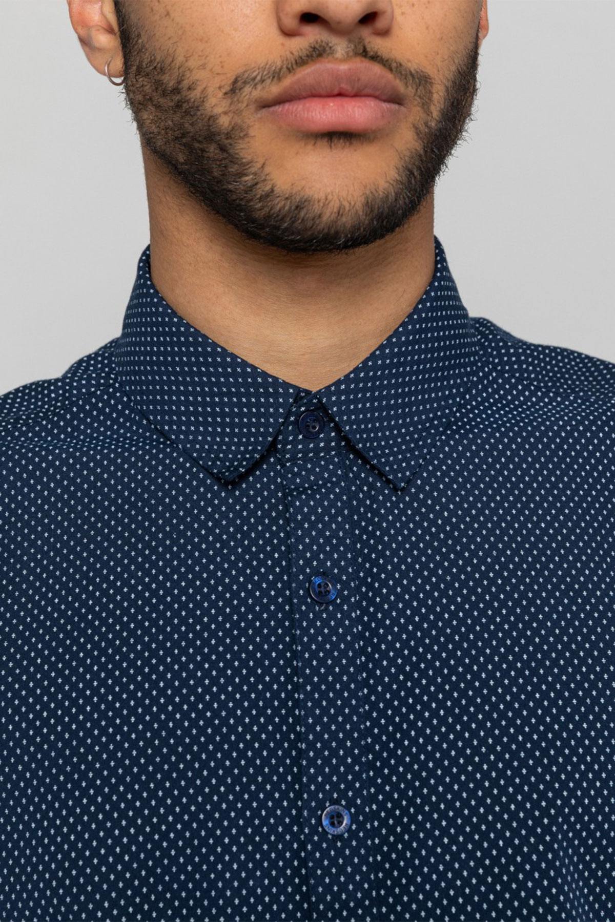 Men's dark blue shirt - Image n°2