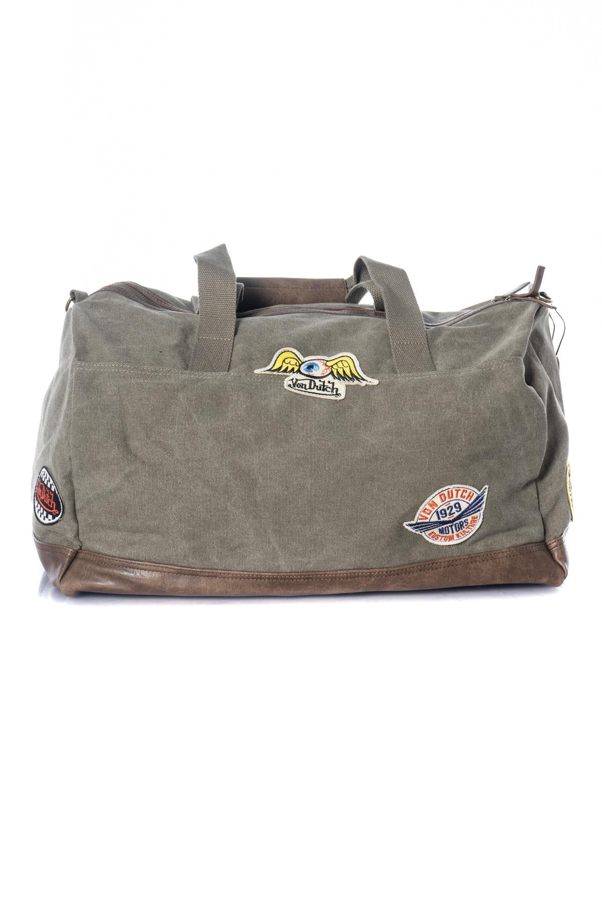 Khaki textile bag - Image n°2