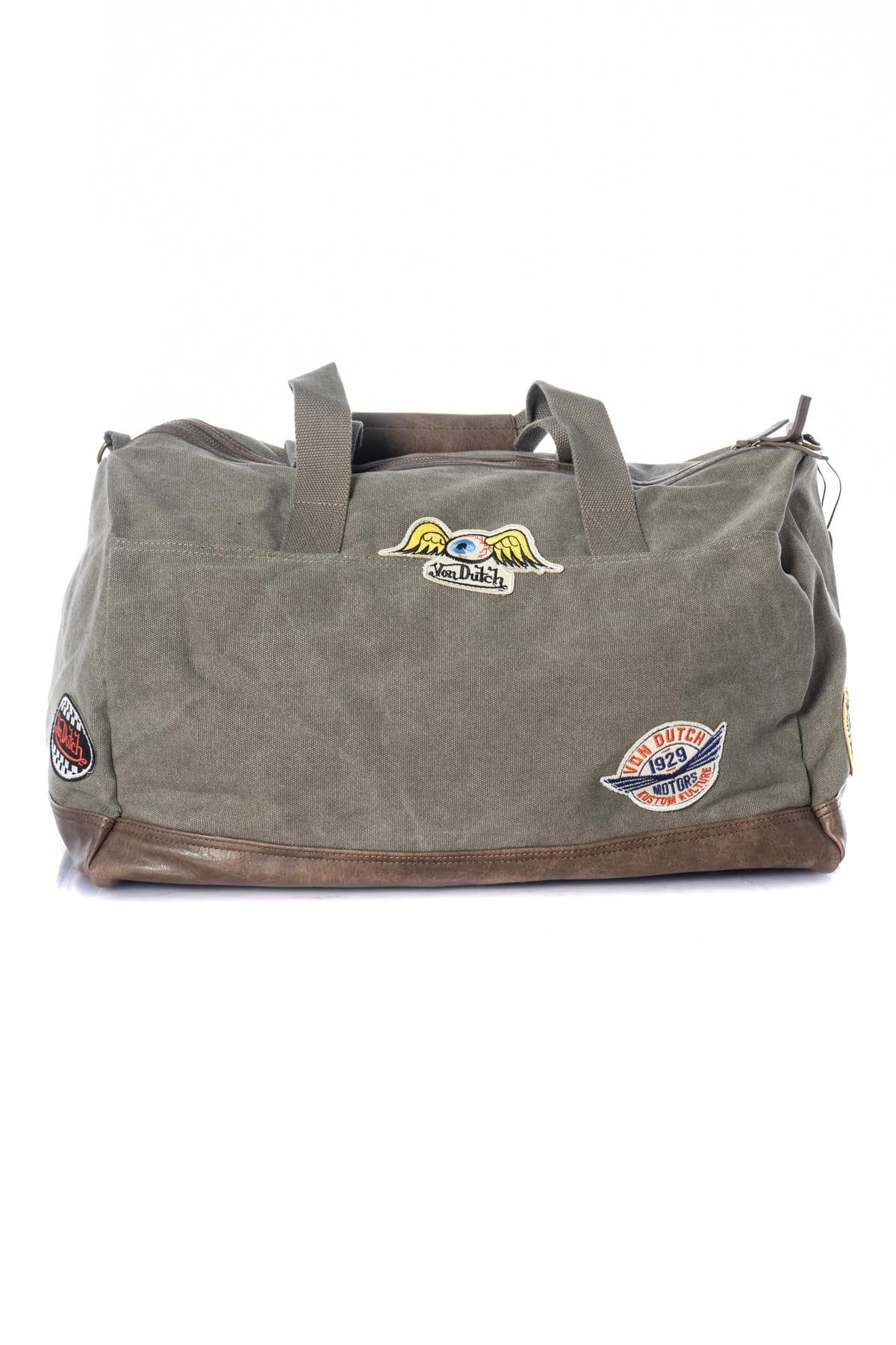 Khaki textile bag - Image n°2