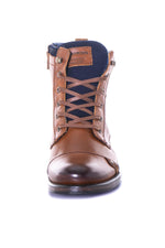 Men's navy cognac boots - Image n°12