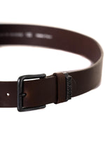 Classic Brown Leather Belt - Image n°2