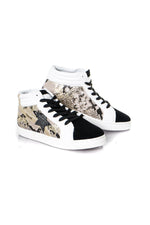 Snake print high top sneakers - Image n°1