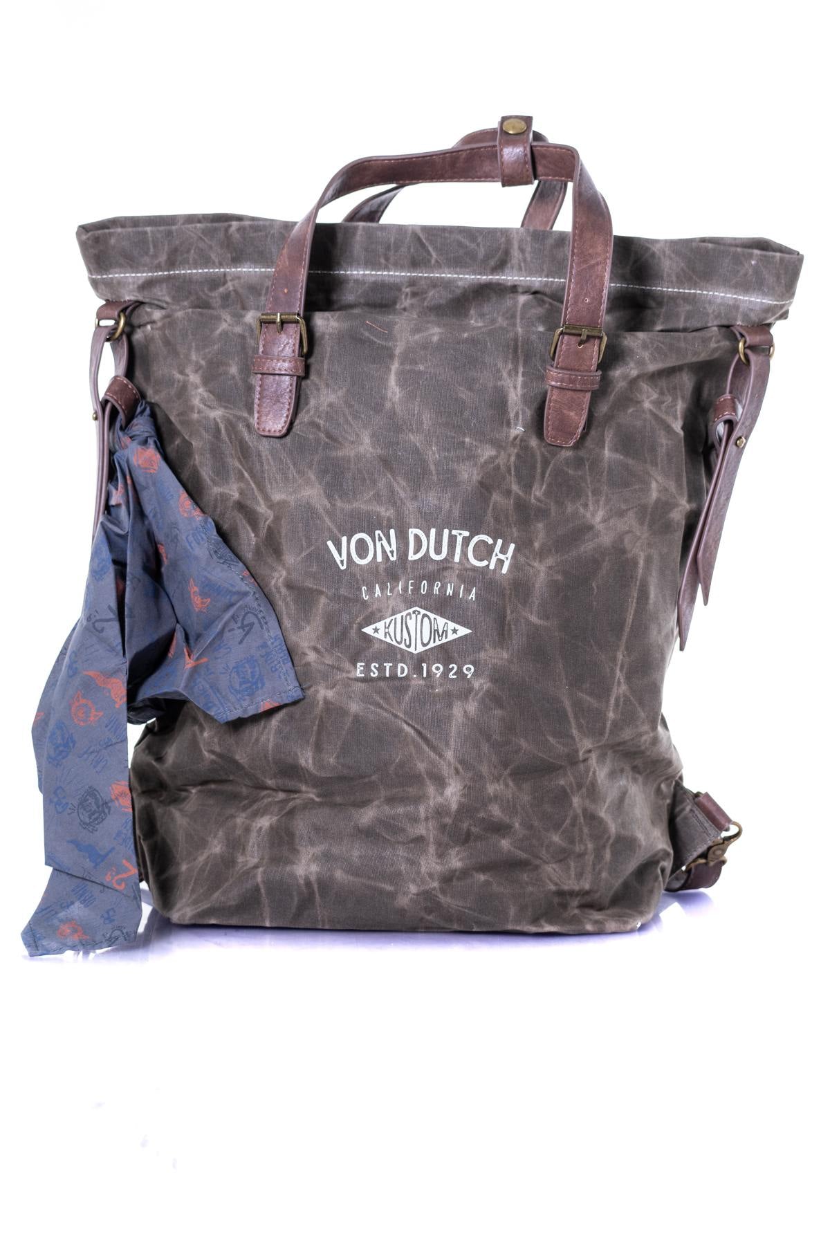 Large Von Dutch Bag Aged Khaki - Image n°1