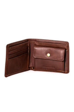 Brown cowhide leather wallet - Image n°2