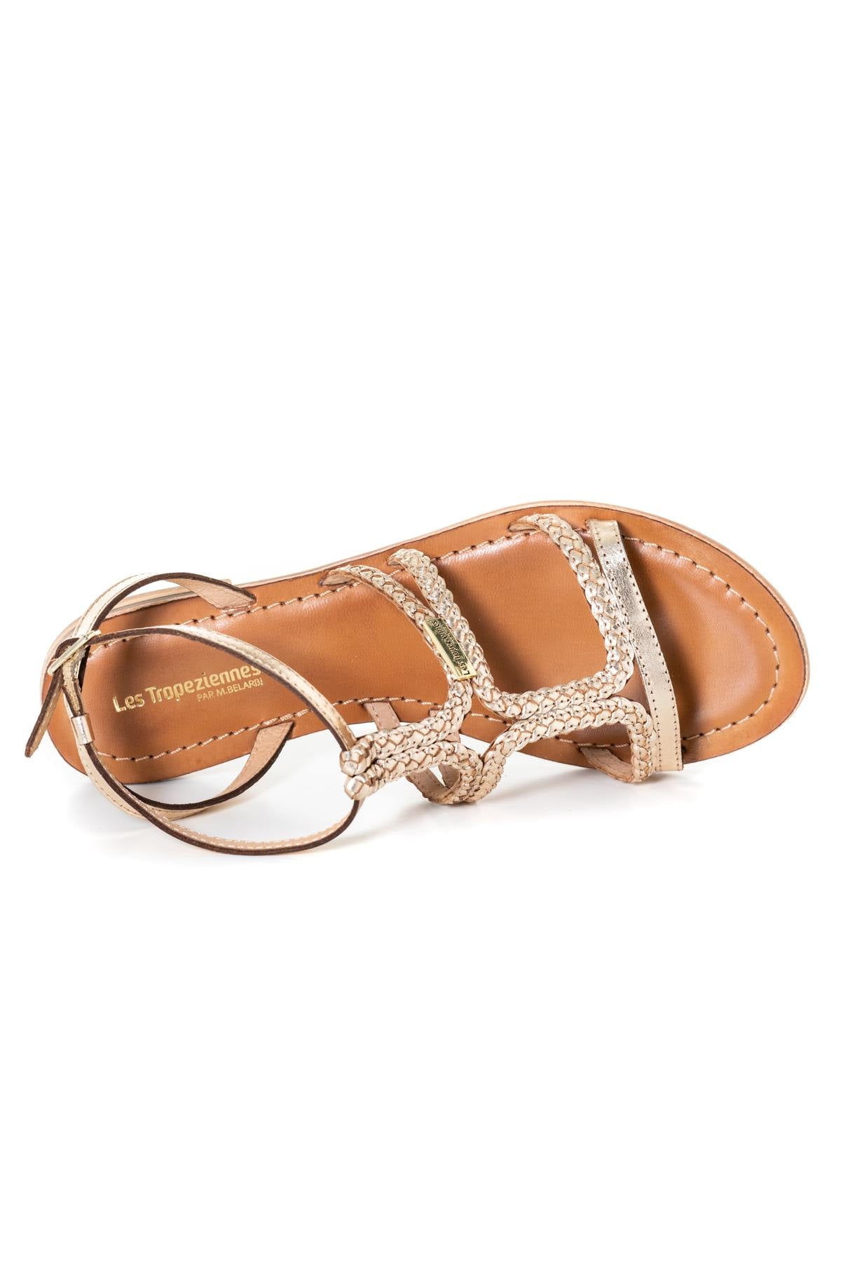 Gold women's sandals - Image n°3