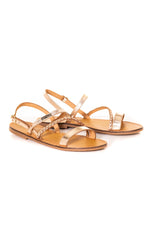 Women's gold sandals - Image n°1