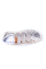 Women's gold sneakers - Image n°3