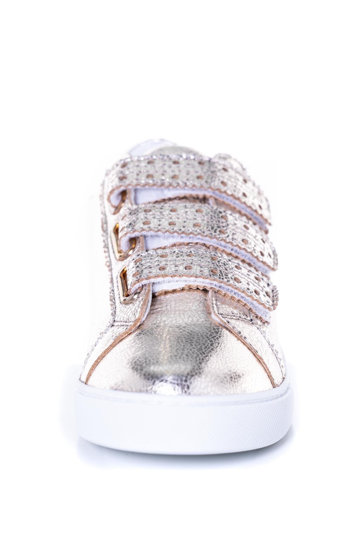 Women's gold sneakers - Image n°5