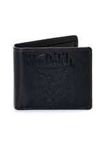Black leather biker wallet - Image n°1