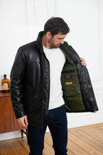 Bold lambskin leather jacket with Daytona's triple collar and fit. - Image n°5