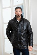 Bold lambskin leather jacket with Daytona's triple collar and fit. - Image n°4