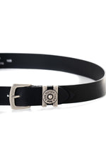Men's black leather belt - Image n°2