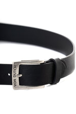 Leather belt with metal buckle - Image n°2