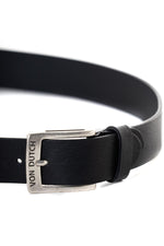 Leather belt with metal buckle - Image n°2