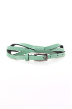 Green Oakwood women's leather belt - Image n°1