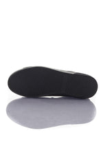 Black canvas and faux leather sneakers - Image n°4