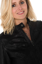 Women's biker collar jacket special for large sizes Cityzen - Image n°6