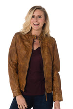 Women's biker collar jacket special for large sizes - Image n°3