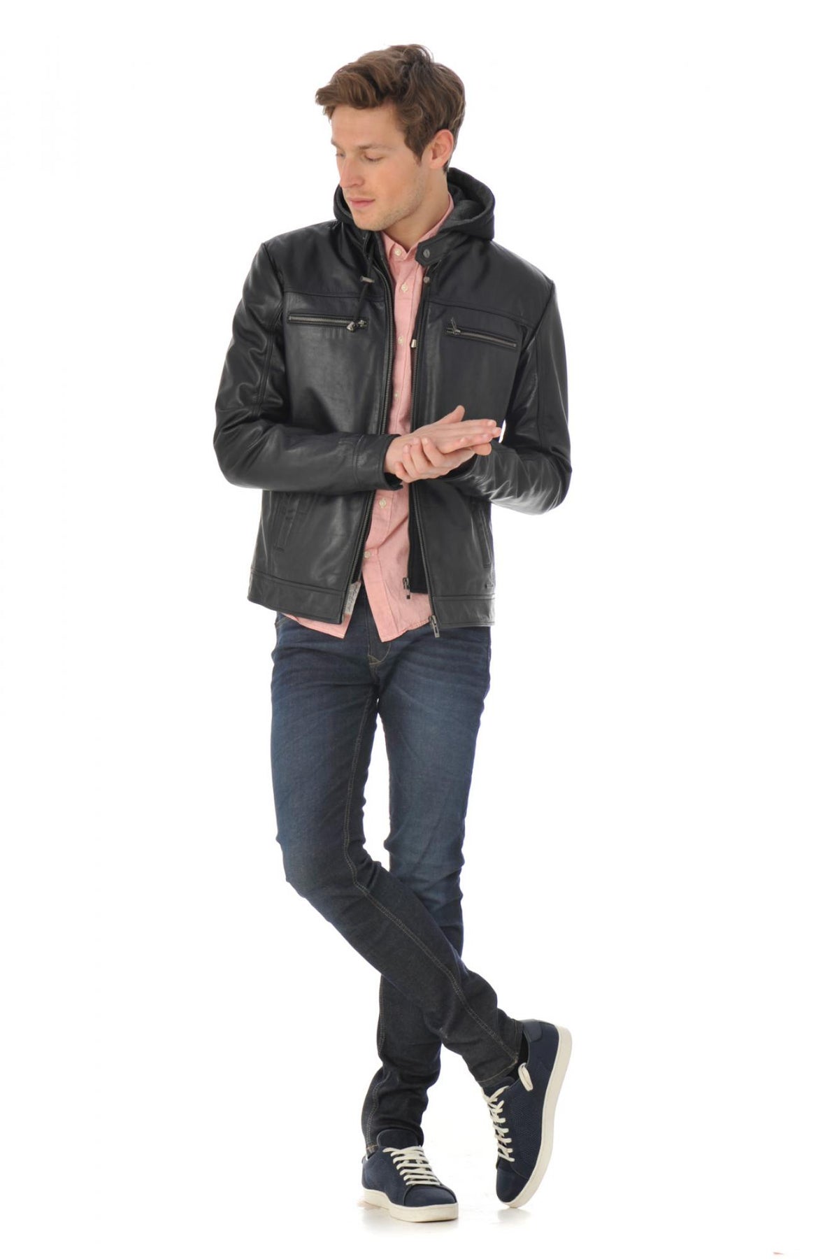 Cityzen jacket in black buffalo leather - Image n°8
