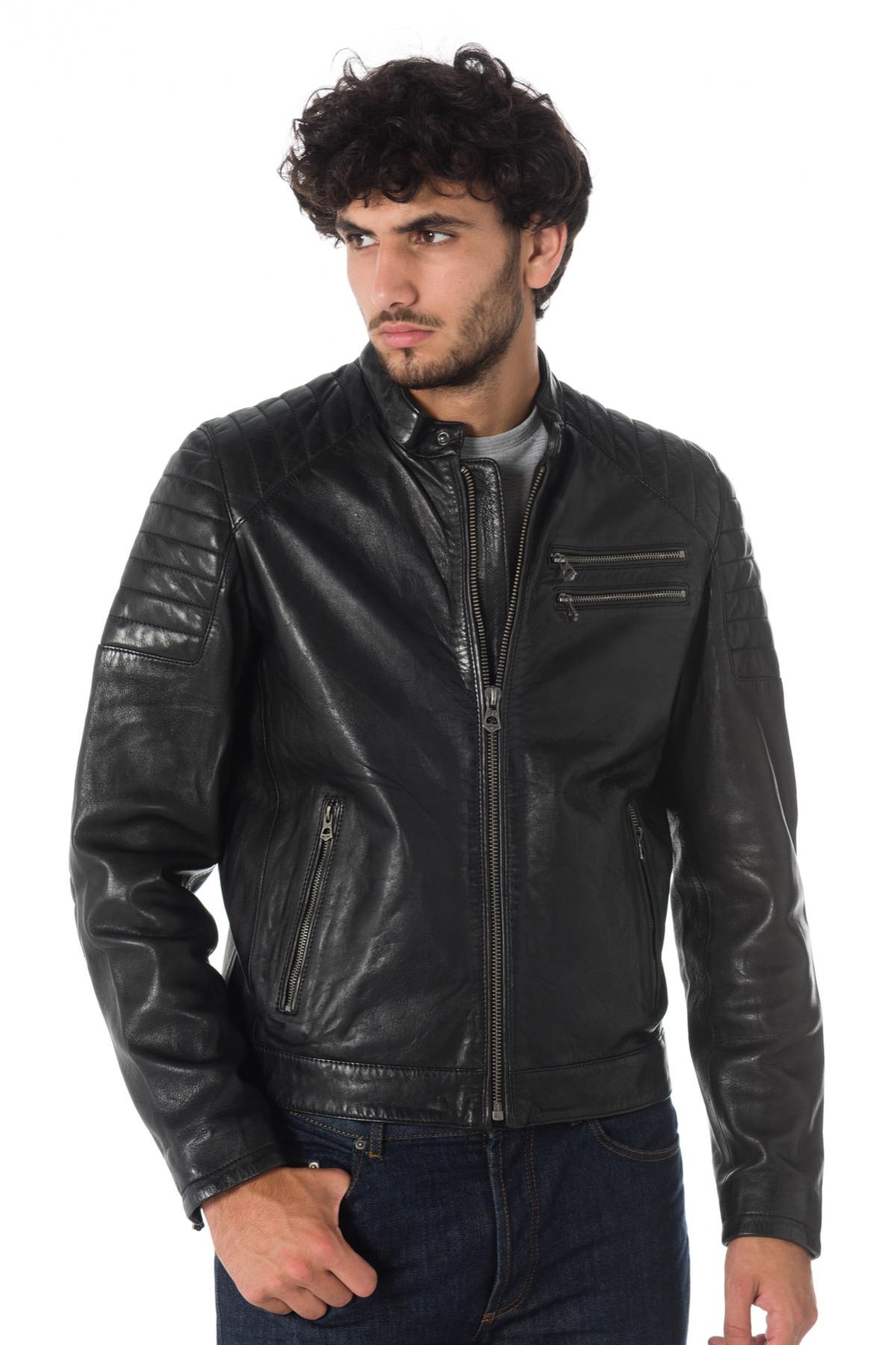 Black lambskin jacket by Daytona, quilted for style and a sharp fit. - Image n°3