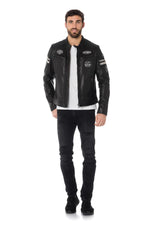 Walker Sheep Atlas: black lambskin, quilted shoulders, zipped details. - Image n°2