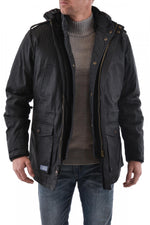 Kaporal coat in black cotton - Image n°1