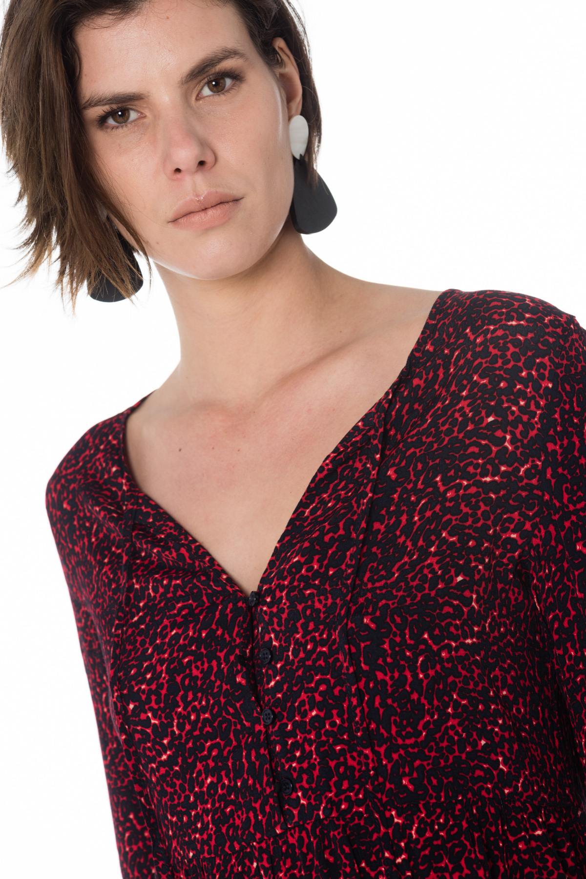 Women's red leopard dress - Image n°4