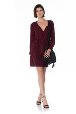 Women's red leopard dress - Image n°2