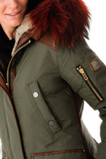 Brera Army Red ZZ50: lambskin and nylon in a sleek, warm winter coat. - Image n°6